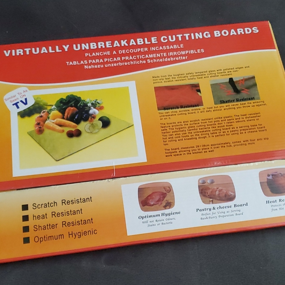 VIRTUALLY UNBREAKABLE CUTTING BOARD